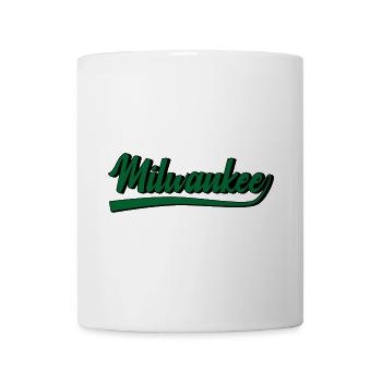 Design des villes à Milwaukee Lettering USA - Mug blanc - blanc - Devant
