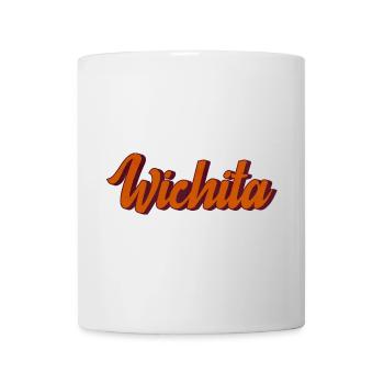 Wichita Retro-Schrift Design - Tasse - Weiß - Vorne