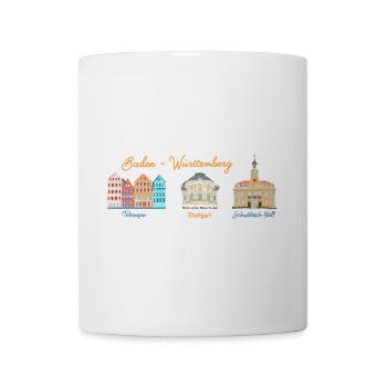 Baden Württemberg, 3 Wahrzeichen,, Deutschland - Tasse - Weiß - Vorne