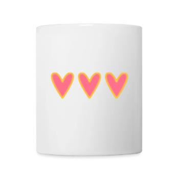 HEART. HEARTS. SAINT VALENTINE. LOVE. LOVE. CHRISTMAS - Mug - white - Front