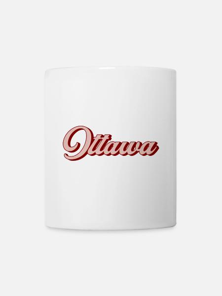 Ottawa Retro Script - Tasse - Weiß
