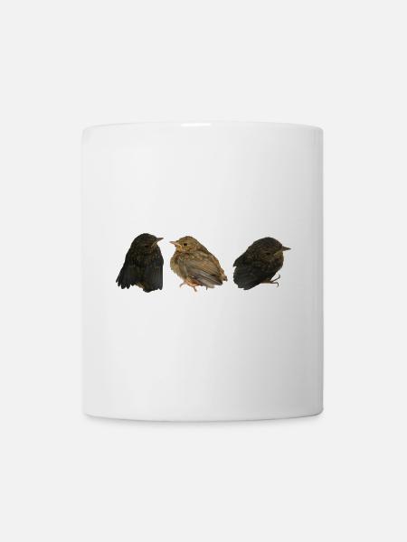 Rotkehlchen Ästlinge - Tasse - Weiß