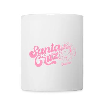Santa Cruz Californie vintage rétro surfing ville - Mug blanc - blanc - Devant