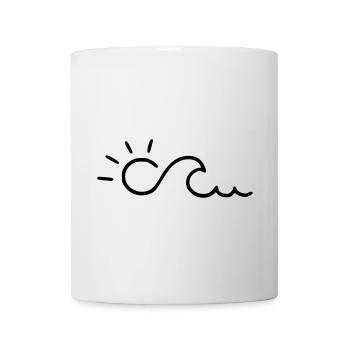 Vague avec le soleil - Mug blanc - blanc - Devant