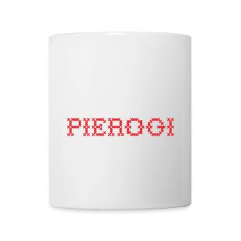 J’aime pierogies Pierogi Polska drapeau de la Pologne - Mug blanc - blanc - Devant
