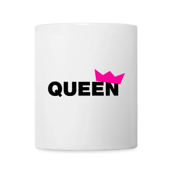 Queen Typo mit Krone / 2 Farben - Tasse - Weiß - Vorne