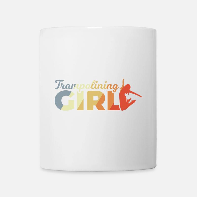 Drôle de fille trampoline - Mug blanc - blanc