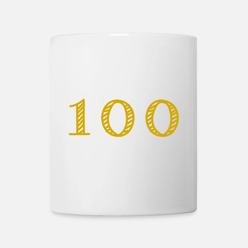 100. 100 ANS. 100e ANNIVERSAIRE. ANNIVERSAIRE 100 - Mug blanc - blanc
