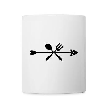 Icône cuisiner et manger - Mug blanc - blanc - Devant