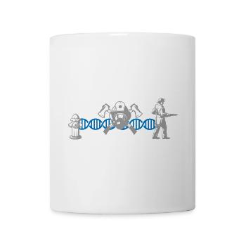 Feuerwehrmann Feuerwehr DNA DNS | Farben änderbar - Tasse - Weiß - Vorne