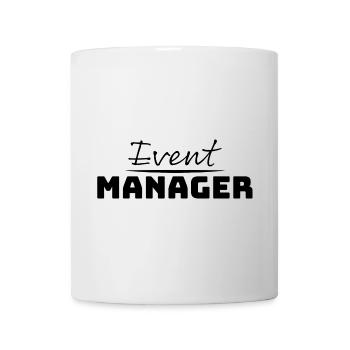 Tshirt fuer Event Manager black - Tasse - Weiß - Vorne