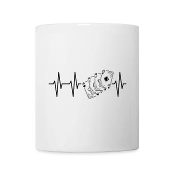 Cartes de fréquence cardiaque Battement de cœur Cartes à jouer Poker Skat Icon - Mug blanc - blanc - Devant