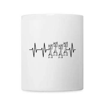 Heartbeat Piston Tuner Pulse Tuning Moteur Voitures - Mug blanc - blanc - Devant