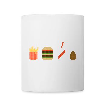 Pixel Fastfood - Tasse - Weiß - Vorne