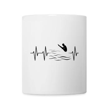 Pulse Diving Diver Cliff Jumping Heartbeat - Mug - white - Front