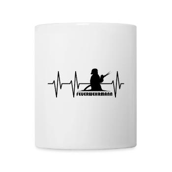 Pompier Pulse Heartbeat Fire Brigade Symbole - Mug blanc - blanc - Devant