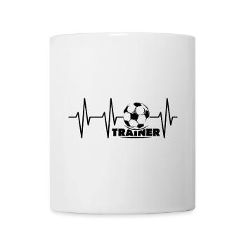 Coach Pulse Heartbeat Symbol Soccer Ball Team - Mug blanc - blanc - Devant