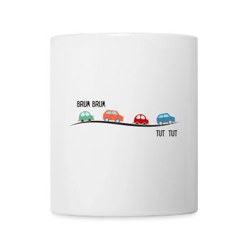 Autos im Geschwindigskeitsrausch - Tasse - Weiß - Vorne