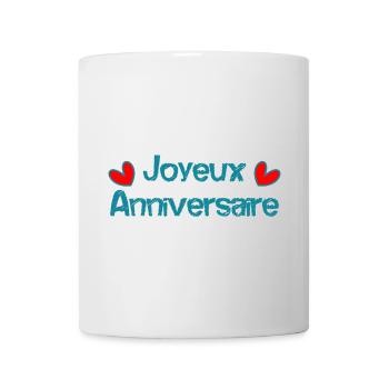 JOYEUX ANNIVERSAIRE - Mug blanc - blanc - Devant
