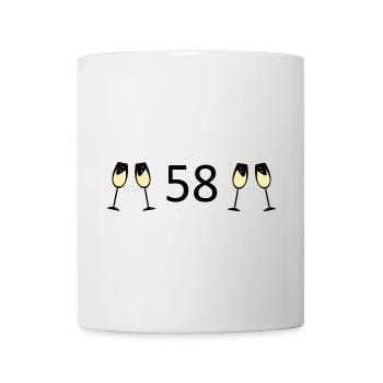 58.Geburtstag 58 Jahre Jubiläum 58 Zahl 58 - Tasse - Weiß - Vorne