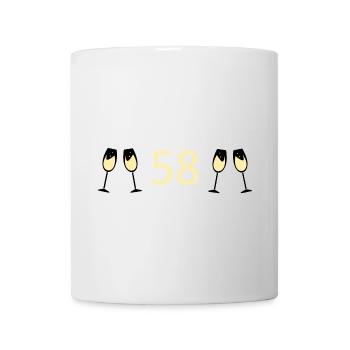 58.Geburtstag 58 Jahre Jubiläum 58 Zahl 58 - Tasse - Weiß - Vorne