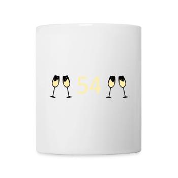 54.Geburtstag 54 Jahre Jubiläum 54 Zahl 54 - Tasse - Weiß - Vorne