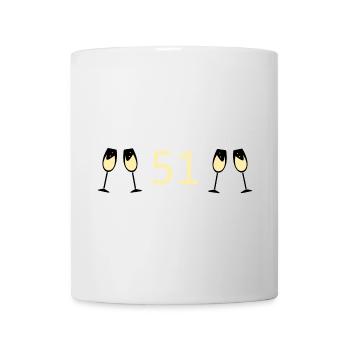 51.Geburtstag 51 Jahre Jubiläum 51 Zahl 51 - Tasse - Weiß - Vorne