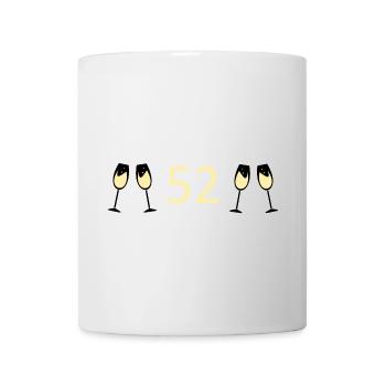52.Geburtstag 52 Jahre Jubiläum 52 Zahl 52 - Tasse - Weiß - Vorne