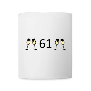 61st Birthday 61 Years Jubilee 61 Number 61 black - Mug - white - Front