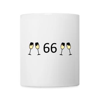 66th Birthday 66 Years Jubilee 66 Number 66 black - Mug - white - Front