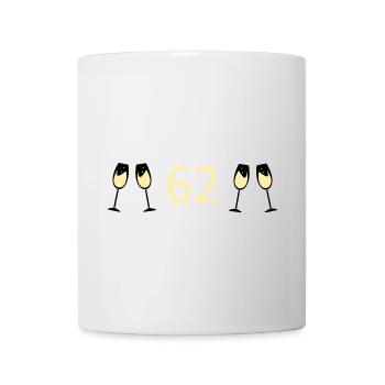 62.Geburtstag 62 Jahre Jubiläum 62 Zahl 62 - Tasse - Weiß - Vorne