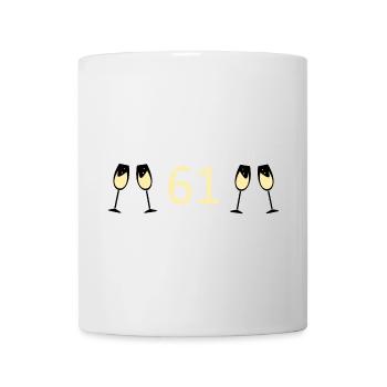 61st Birthday 61 Years Anniversary 61 Number - Mug - white - Front