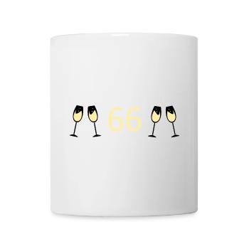 66.Geburtstag 66 Jahre Jubiläum 66 Zahl 66 - Tasse - Weiß - Vorne