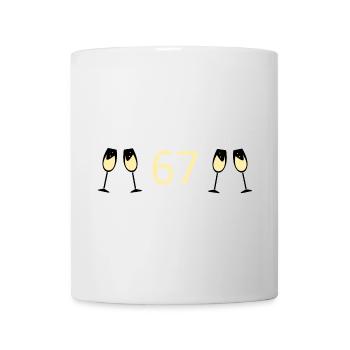 67th Birthday 67 Years Jubilee 67 Number 67 - Mug - white - Front