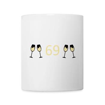 69.Geburtstag 69 Jahre Jubiläum 69 Zahl 69 - Tasse - Weiß - Vorne