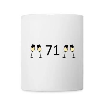 71.Geburtstag 71 Jahre Jubiläum 71 Zahl 71 schwarz - Tasse - Weiß - Vorne