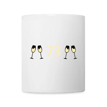73.Geburtstag 73 Jahre Jubiläum 73 Zahl 73 schwarz - Tasse - Weiß - Vorne