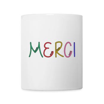THANK YOU. THANKS. THANK YOU. ANNIVERSARY. BIRTH. - Mug - white - Front