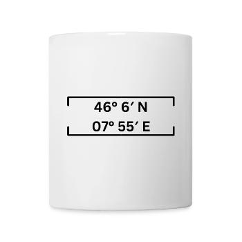 Coordinates Saas-Fee Minimalist - Mug - white - Front