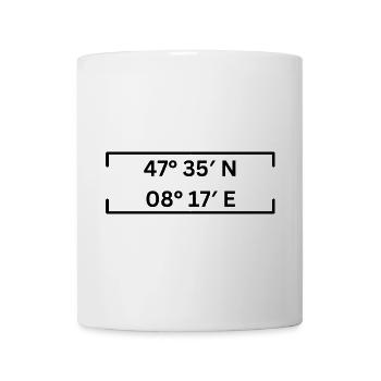 Coordonnées Bad Zurzach Minimaliste - Mug blanc - blanc - Devant
