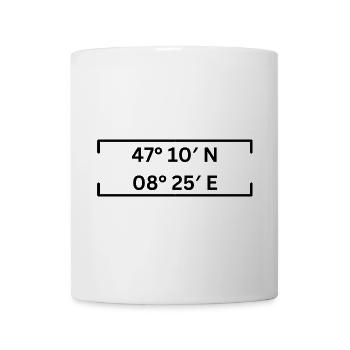 Koordinaten Hünenberg Minimalistisch - Tasse - Weiß - Vorne