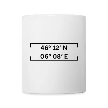 Koordinaten Genf Minimalistisch - Tasse - Weiß - Vorne