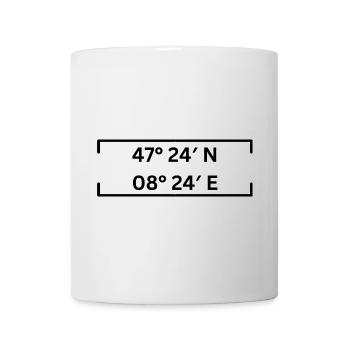 Coordonnées Dietikon Zurich Minimaliste - Mug blanc - blanc - Devant