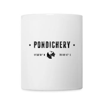 PONDICHERRY Stylized geographical coordinates - Mug - white - Front