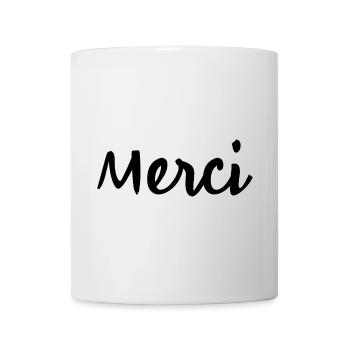 MERCI. MAÎTRESSE. MAÎTRE. MERCI MAÎTRESSE - Mug blanc - blanc - Devant