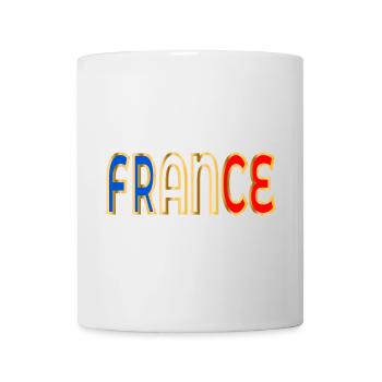 Lettrage France Europe - Mug blanc - blanc - Devant