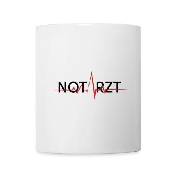 Notarzt Lebensretter Herzlinie Statement - Tasse - Weiß - Vorne