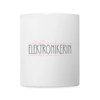 Elektronikerin Geschenk Büro Schnörkel - Tasse - Weiß - Vorne