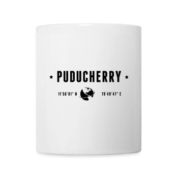 PUDUCHERRY Stylized Geographical Coordinates - Mug - white - Front