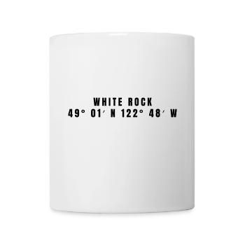 Coordonnées de White Rock, Canada - Mug blanc - blanc - Devant